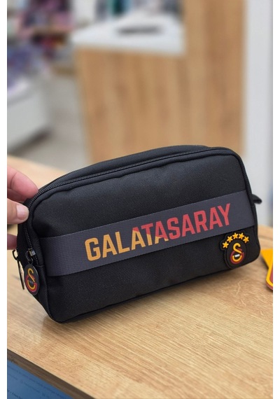Galatasaray Lisanslı El Geçmeli 5 Yıldız Armalı Çift Bölmeli Kalemlik renkli