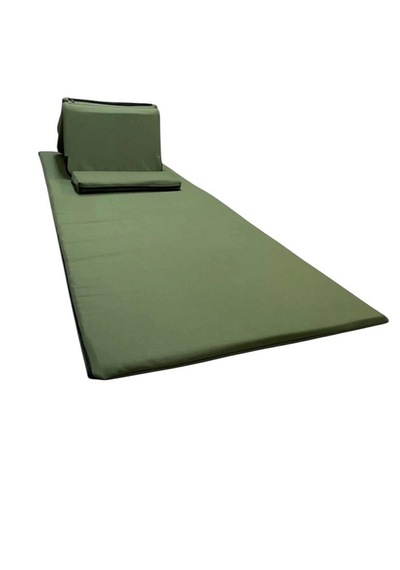 Backjack Meditasyon Sandalyesi Destekli Yer Minderi + 60x180 Kumaş Mat - Backjack 3xl Yeşil