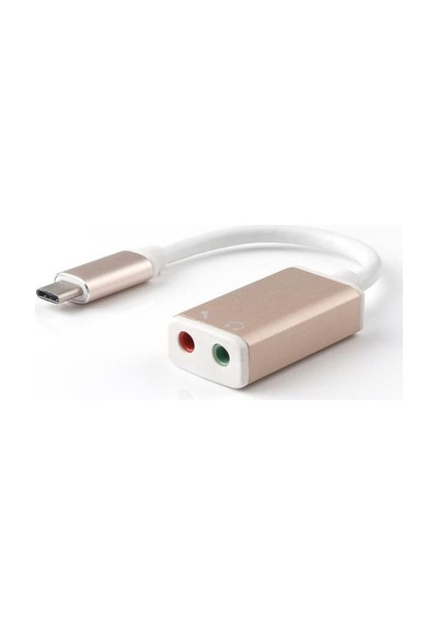 Type C To 3.5mm Aux Kulaklık Mikrofon Cevirici Ses Kartı