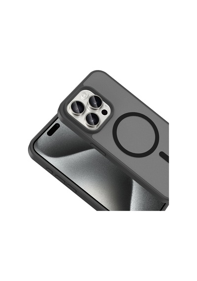 İphone 15 Pro Kılıf Magsafe Kamera Korumalı Mat Parmak İzi Tutmayan Grlpro Siyah