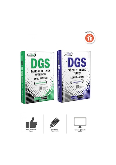 Pegem 2027 Dgs Sayısal Sözel Yetenek Tamamı Video Çözümlü Soru Bankası Seti 2 Kitap Pegem Yayınclık