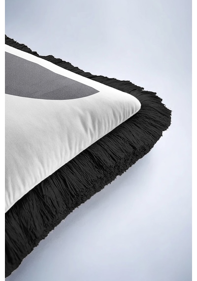 Siyah Beyaz Ve Gri Geometrik Şekiller Saçaklı Yastık Kılıfı-minimalist Stil Püsküllü Kırlent Kılıfı Orman Lavanta Siyah Beyaz Ve Gri Geometrik Şekiller Saçaklı Yastık Kılıfı-minimalist Stil Püsküllü Kırlent Kılıfı Orman Lavanta