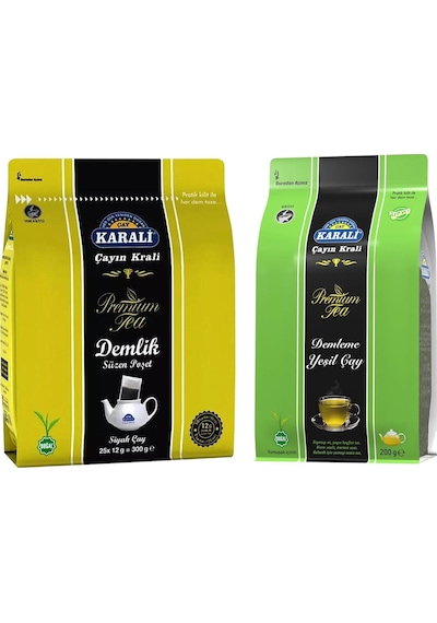 Karali Premium Demlik Poşet Çay 300 G + Demleme Yeşil Çay 200 G