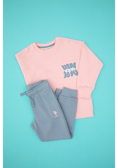 U.S. Polo Assn. Kız Çocuk Açık Pembe Eşofman Takımı 50318934-VR078