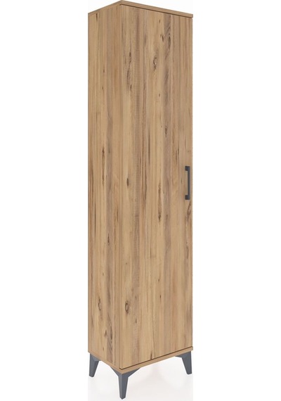 Arges Dolap 4 Raflı Tek Kapaklı 44x30x182 Çam-çam Çam