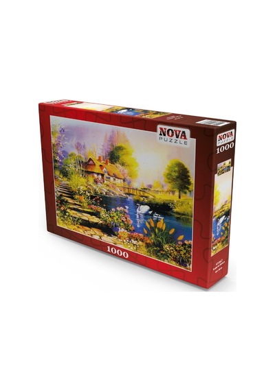 Nova 41067 - 1000 Parça Kuğulu Bahçe Puzzle