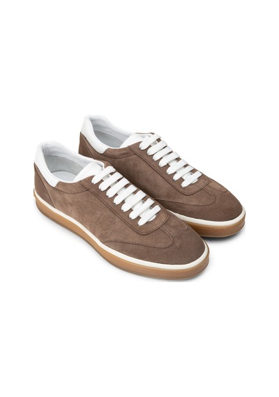 Deery Erkek Hakiki Süet Vizon Renk Sneakers - 01997mvznc01 Vizon