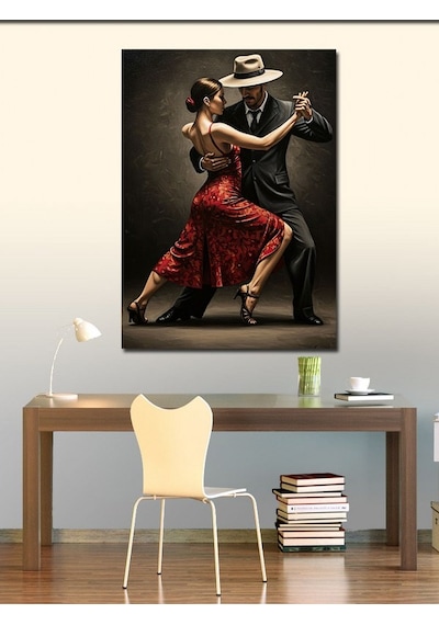 Kanvas Tablo Tango Tutkusuyla Dans 100cmx140cm