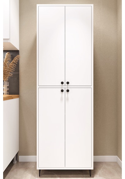 Ases Mobilya Ases E51 Çok Amaçlı Dolap Mutfak Dolabı , Banyo Dolabı , Kiler Dolabı , Ayakkabılık Dolabı Beyaz Beyaz