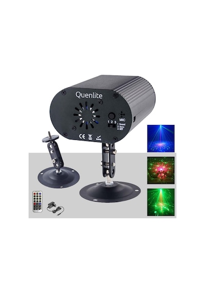 Quenlite QD-50 RGB Sahne Disko Led ve Lazer Işık Bir Arada 12 Çeşit Desen
