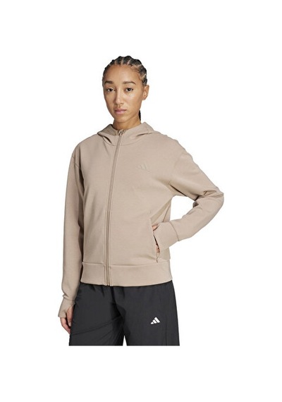 Adidas D4t Fz Hoodie Kadın Günlük Ceket Jx7311 Krem Krem