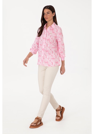 U.s. Polo Assn. Kadın Pembe Gömlek Desenli 50306414-vr041 Pembe