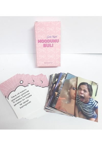 Modunu Bul Girly Night Kiz Gecesi , 80 Kartli Eğlenceli Genç Yetişkin Arkadaş Yılbaşı Oyun Kartları