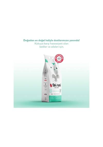 Toi Moi Naturel Kokusuz Sodyum Bentonit Kedi Kumu 2 x 10 L
