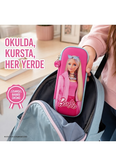 Bakgelal Barbie Eva Kalemlik Fermuarlı Kalem Çantası Okul Ve Kırtasiye Kalem Kutusu - 9084131231336 Cok Renkli