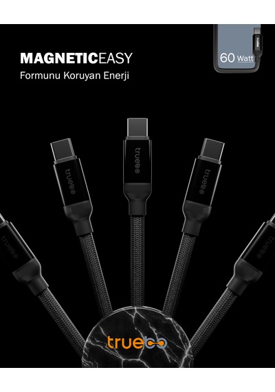 Truebo MagneticEasy Dayanıklı Şarj Ve Veri Kablosu