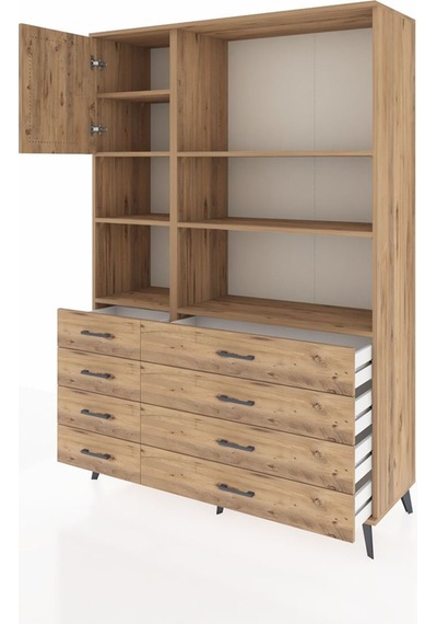Hyperion Dolap 7 Raflı 8 Çekmeceli Tek Kapaklı 132x44x195 Çam-çam/çam Atlas Çam/atlas Çam Hyperion Dolap 7 Raflı 8 Çekmeceli Tek Kapaklı 132x44x195 Çam-çam/çam Atlas Çam/atlas Çam
