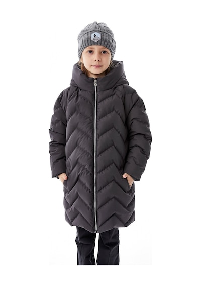 Benitto Kids Kız Çocuk Kapüşonlu Kışlık Şişme Mont 51353 Gri