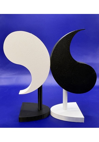3d Baskı Yin Yang Dekoratif Obje Denge Temalı İki Parçalı Masa Ve Raf Süsü Belirtilmemiş