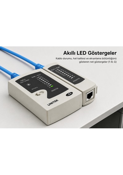 Unıtek Ethernet Kablosu Test Cihazı Ot140agy01