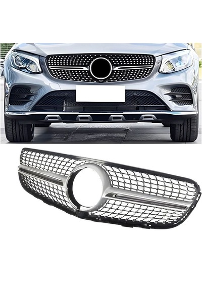 Autogp Mercedes W253 Glc Diamond Ön Panjur Izgara Gri Çıta 2016 / 2019 Tk 15-05-x253.1-dia-s