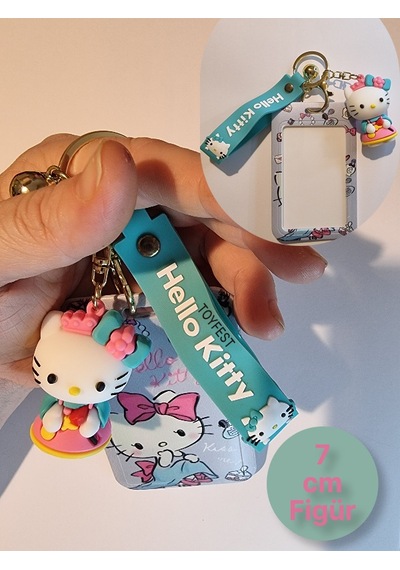 Hello Kitty Figür Anahtarlık Çanta Aksesuarı Ve Kartlık 2 Si Bir Arada - Model 1