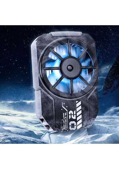 Gaming Cep Telefon Hava Soğutma Fanı Metal Radyatör Soğutucu Mavi