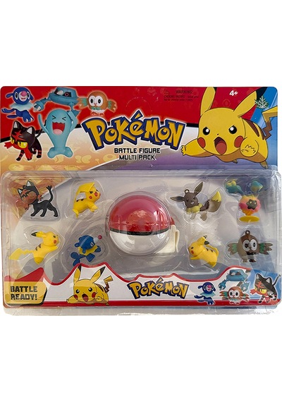 Pokemon Pikachu Poke Topu Diğer Pokemonlar Figür Seti 9lu