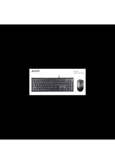 A4 Tech Kr-9276, Siyah, Usb Kablolu, Türkçe Q, Multimedya, Klavye Mouse Set Diğer