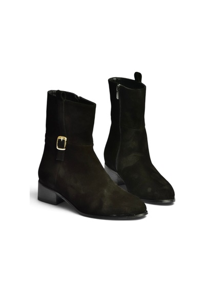 Fox Shoes Z752554161 Siyah Hakiki Deri Süet Günlük Kadın Bot
