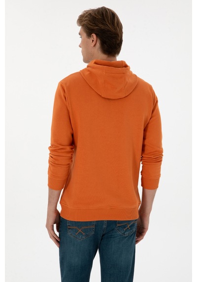 U.S. Polo Assn. Erkek Regular Fit Kapüşonlu Bakır Sweatshirt 50313718-VR182