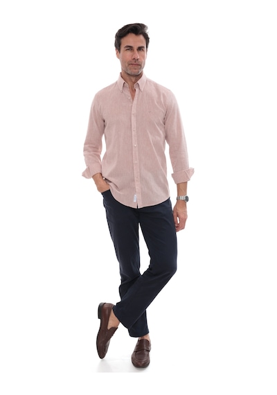 Slim Fit Uzun Kol Yaka Düğmeli Nefes Alan Keten Hediye Kutulu Erkek Gömlek Fs-004548 - Koyu Bej-3224 Slim Fit Uzun Kol Yaka Düğmeli Nefes Alan Keten Hediye Kutulu Erkek Gömlek Fs-004548 - Koyu Bej-3224