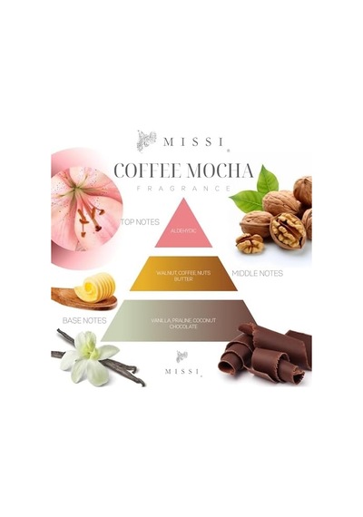 Büyük Üfleme Cam Ahşap Fitilli Coffe Mocha Vegan Mum 380 Gr 50 x 22