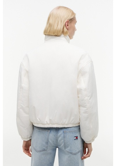 Tommy Hilfiger Tjw Kadın Dolgulu Dik Yaka Ancient White Ceket-16391 Beyaz