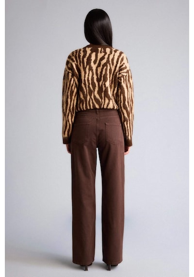 Defacto Straıght Fıt Normal Bel Düz Paça Gabardin Pantolon H0092ax26spbn341 Kahve-bn341
