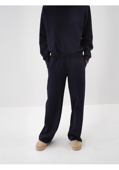 Xint Lacivert Pamuk Dokulu Oversize Sweat Pantolon 470452