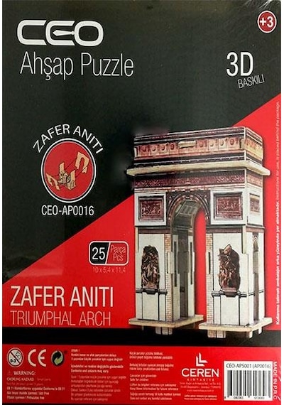 Ceo Ahşap Puzzle 25 Parça Zafer Anıtı