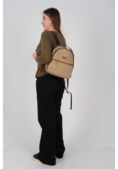 Silver Polo Sp1212 Kadın Sırt Çantası Saten Vizon-camel