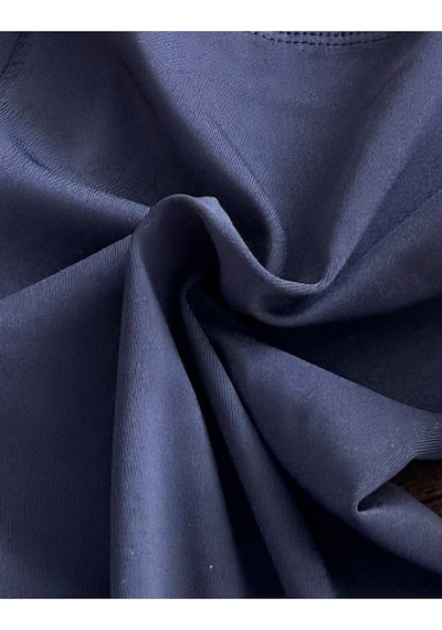 Alya Underwear Toparlayıcı Yüksek Bel Kadın Günlük Spor Parlak Tayt Lacivert