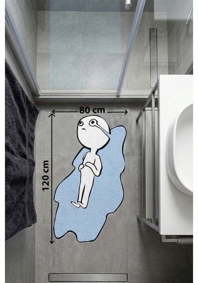 Crying 80x120 Cm Kaymaz Tabanlı Yıkanabilir Banyo Paspası Renkli
