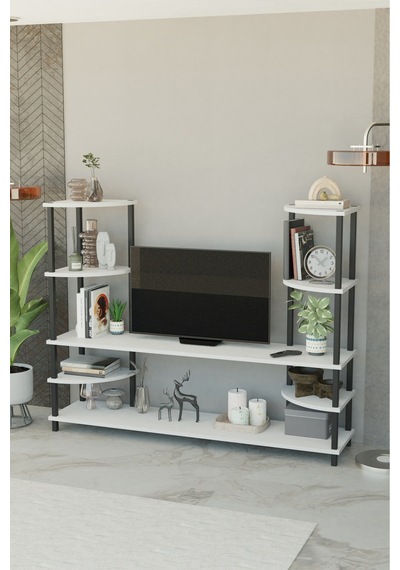 Neoline 150 Cm Tv Ünitesi Çok Raflı Modern Tv Sehpası - Beyaz Beyaz Neoline 150 Cm Tv Ünitesi Çok Raflı Modern Tv Sehpası - Beyaz Beyaz