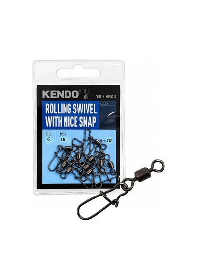 Kendo Rolling Swivel Snap Klipsli Fırdöndü No:6 10'lu Paket Standart
