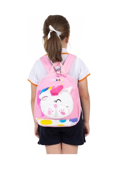 Sevimli Kedi Figürlü Anaokulu Çantası - Pembe #REF!