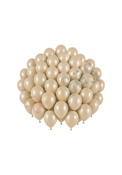 Deniz Kumu Renk Lateks Retro Balon 30 Cm - 50 Adet Bej
