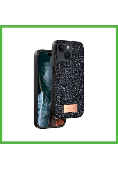 Vaveni Onegif İphone 14 Uyumlu Bright Simli Kapak - Siyah Arz