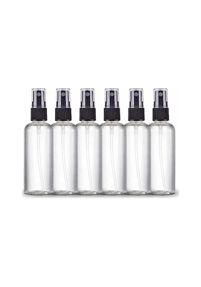 Sprey Şişeleri Şeffaf Boş İnce Sis Plastik Mini Seyahat Şişesi Seti, Küçük Doldurulabilir Sıvı Kaplar 100 Ml 6'li Paket