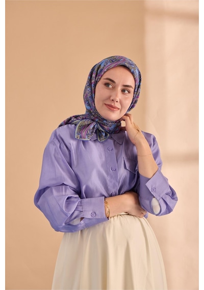 Silk Home Yaz Esintisi Eşarp 150002-02 Mavi, Mor, Erguvan, Yeşil