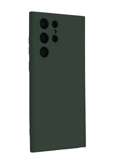 Newface - 843 - Samsung Galaxy S22 Ultra Kılıf Nano İçi Kadife Silikon - - Csmo-tex - Koyu Yeşil