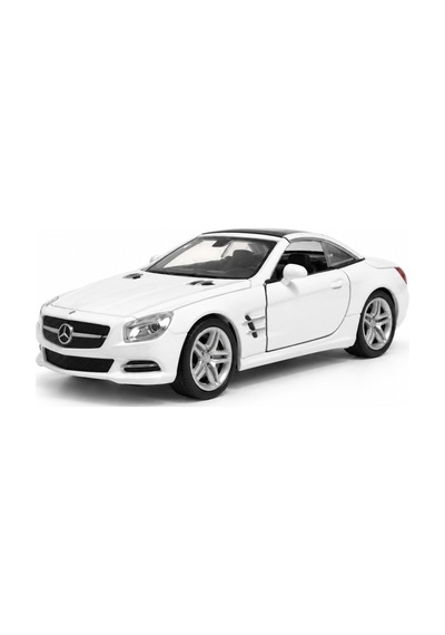 Welly 43662 Mercedes-benz Sl 500 Beyaz 1:36 Die-cast Çek-bırak Metal Model Araba