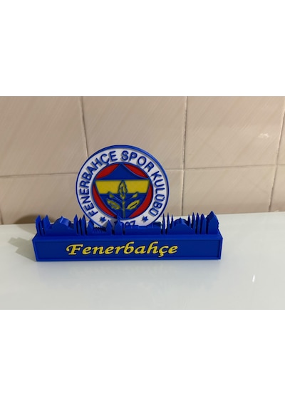 Fenerbahçe Sk İstanbul Silüetli Masaüstü Standı - 3d Baskı Büyük Boy Dekoratif Taraftar Biblosu